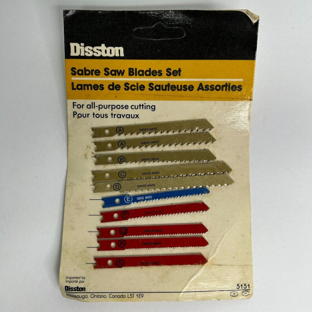 Vintage Disston Sabre Saw Blades Set For All Purpose Cutting 5151